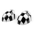 thumbnail image 4 of 2 Checkered Rearview Mirror Covers for Mini Cooper, 4 of 5