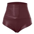 thumbnail image 5 of Women's Shorts Wide Leg High Waisted Pu Leather Skinny Sexy Summer Casual Beach Shorts S-2XL, 5 of 7
