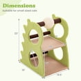 thumbnail image 3 of Gymax 2-Tier Dinosaur Cat Tree Tower w/ Rotating Scratching Sisal Ball Climbing Rods, 3 of 10