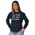 thumbnail image 4 of Funny Tell Your Cat I Said Psps Joke Plus Size Long Sleeve Graphic Tee Shirt Brisco Brands 2X, 4 of 6