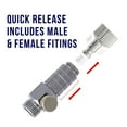 thumbnail image 3 of Master Airbrush Quick Release Disconnect Coupling with Plug & Airflow Control Valve - 1/8" BSP Male and Femal Airbrush Fittings, 3 of 3