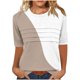 thumbnail image 2 of mfyjkho Tops Casuales Para Mujer, Camiseta De Moda Para Mujer Con Cuello Redondo Arrugado, Manga 3/4, Corte Holgado Y Mangas Cortas Tops Para Hacer Ejercicio Xl, 2 of 7
