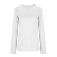 thumbnail image 6 of Fanxing Deals 2025 Plus Size Long Sleeve Shirts for Women Fall Loose Fit Blouses Long Tunics for Women to Wear with Leggings White,XXXXL, 6 of 7