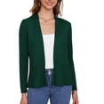 thumbnail image 3 of Asklazy Women's Casual Open Front Cardigan Peplum Knit Sweater,Dark Green,M, 3 of 9