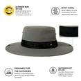 thumbnail image 2 of TOP-EX Oversize XL XXL Large Wide Brim Waterproof UPF 50+ Sun Hat Summer Travel Fishing Hiking Fisherman Chin Strap Gray Large, 2 of 7