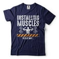 thumbnail image 4 of Mens Installing Muscles Shirt Gym Shirts Bodybuilder Shirt Funny Gym Joke Tees Fitness Gifts (Large Grey), 4 of 6