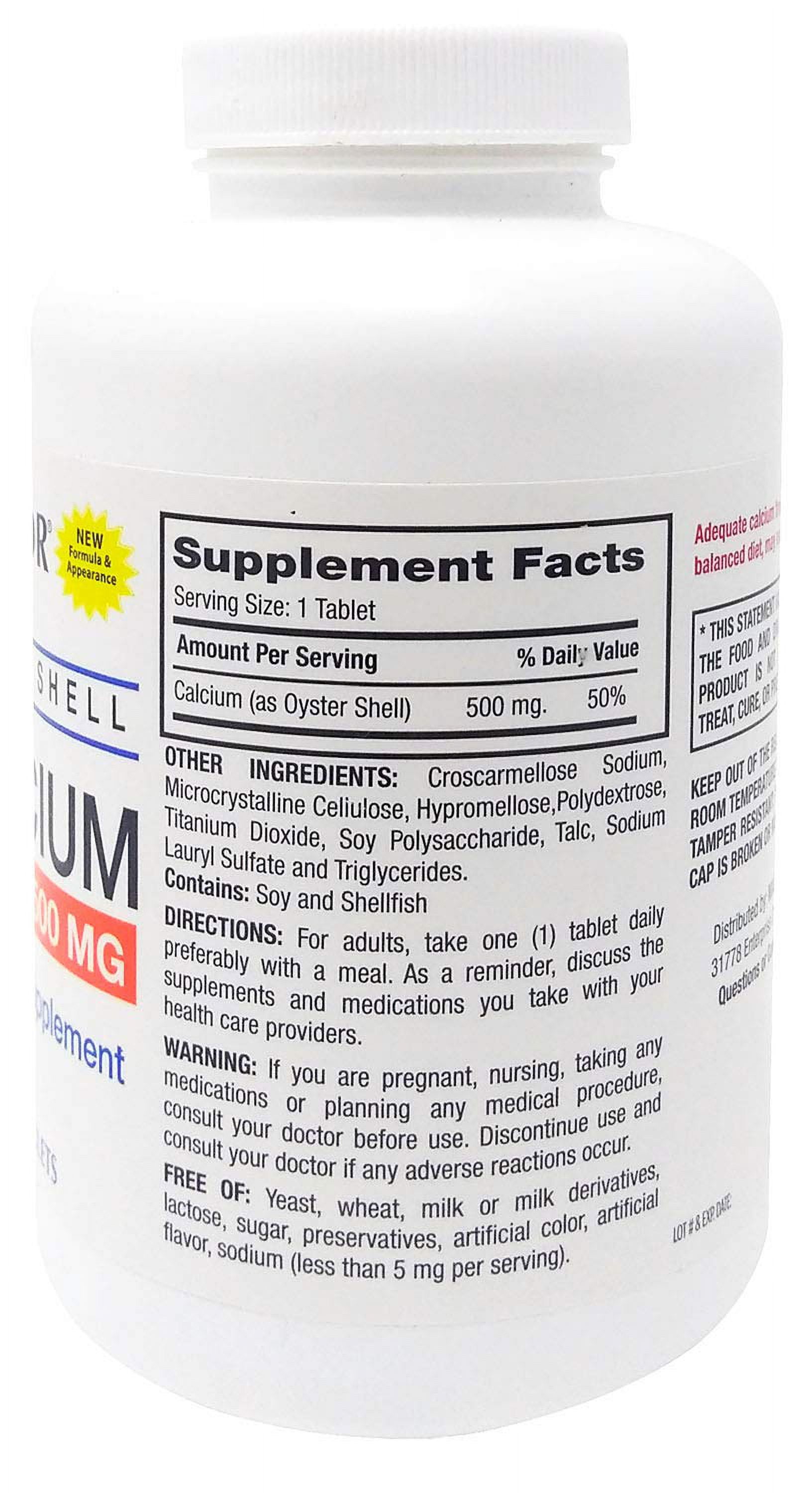 (2 pack) Major Oyster Shell Calcium 500 mg - Daily Calcium Supplement - 300 Tablets