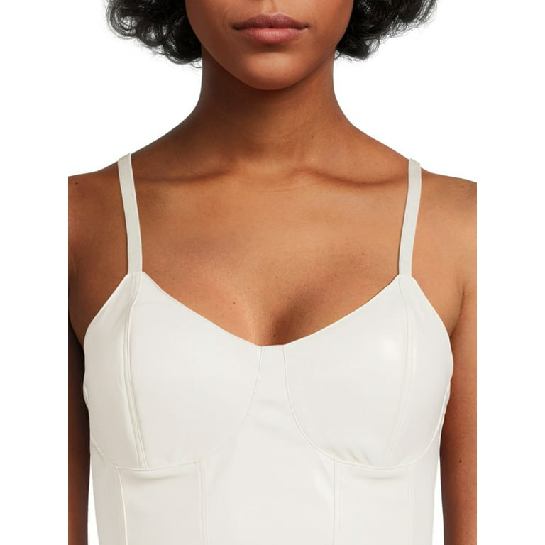 Bar III Faux Leather Bustier, Created for Macy's - Macy's