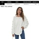 thumbnail image 2 of Camisetas de manga larga para mujer, estilo informal, holgadas, de otoño (blanco), 2 of 5