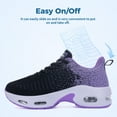 thumbnail image 4 of JOYFON Women Running Shoes Tennis Athletic Sneakers Cushioned Non Slip Lightweight Walking Shoes BlackPurple Size 11, 4 of 6