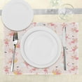 thumbnail image 3 of Ambesonne Pink Place Mats Set of 4, Flying Fairies Swan Moon, Standard Size, Rose Earth Yellow Pink, 3 of 6