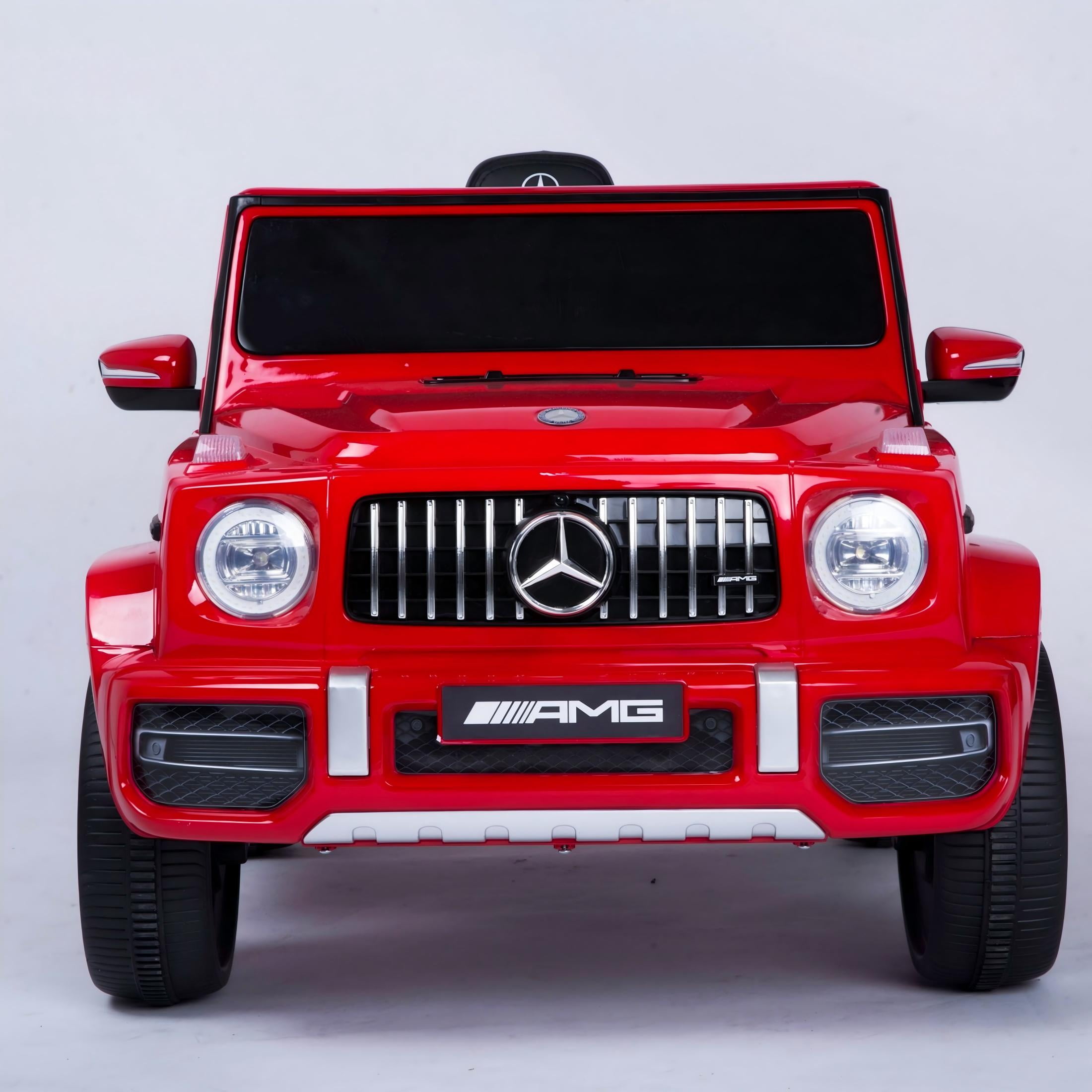 licensed Mercedes-Benz G63 Kids Ride On Car,kids Electric Car with Remote Control 12V licensed children car Motorized Vehicles for Girls,Boys,gift , Music, Horn, Spring Suspension, Safety Lock