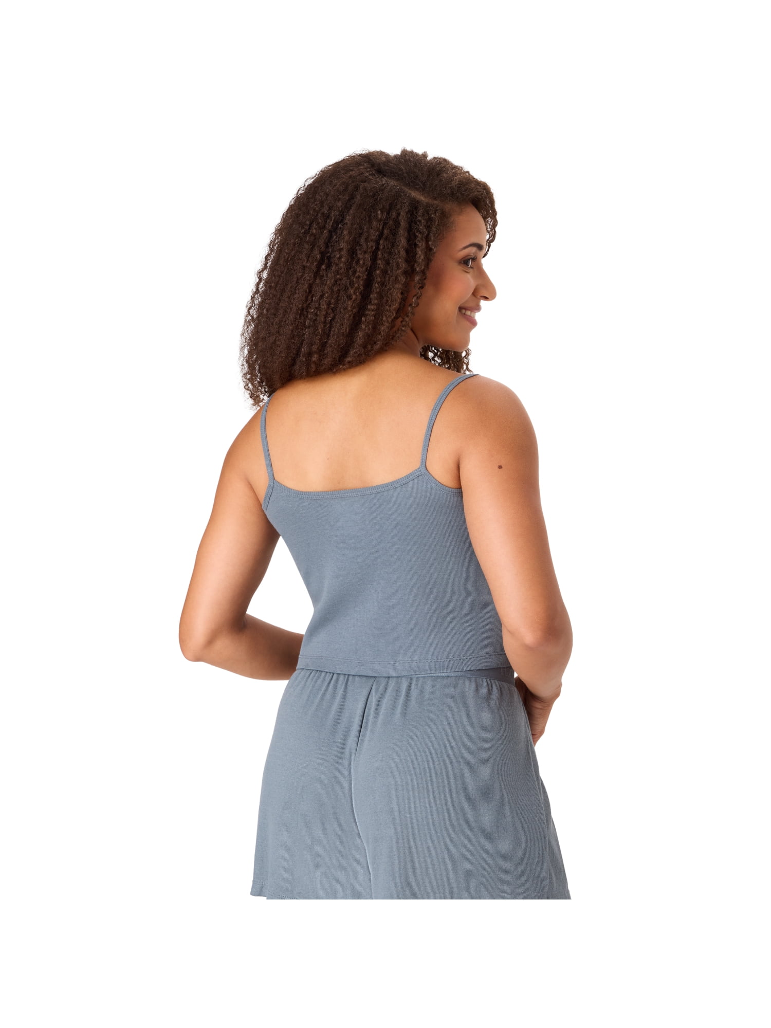 Hanes Originals Women's SuperSoft Comfywear Rib Sleep Crop Cami, Sizes S to 2X