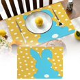 thumbnail image 1 of Binwennn round Table Mat Large Easter Placemats Cute Rabbit Eggs Flowers Placemats Holiday Decoration Beautiful, 1 of 7