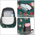 thumbnail image 4 of Pioneer Flower Floral Print Pattern 17" School Backpacks for Teens,Waterproof Oxford Fabric,S-Shape Padded Straps for School,Travel,Hiking,Camping, 4 of 5