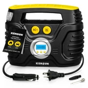 Kensun Portable Tire Inflator with Digital Display for Car 12V DC and Home 110V AC - 30 Litres/Min; Max: 100 Psi