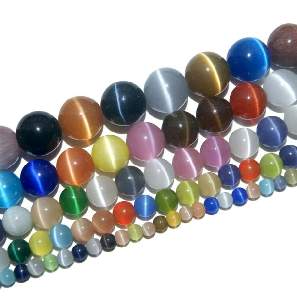Xiao Hua Accesorios de joyería semiacabados de piedra natural de 10 mm de colores mixtos, cuentas de piedra natural, pulseras y collares DIY.