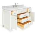 thumbnail image 7 of Ariel H055SCW2OVOWHT Bristol 55" Free Standing Single Oval Basin Vanity Set - White, 7 of 7