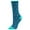 Turquoise & Small Checkered, variant on Women's Comfort Crew Socks, Charcoal & Small Checkered, 1 Pair