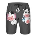thumbnail image 4 of Naloa Cute Farm Milk Animal Men's Beach Shorts, Surfing shorts, Swim trunks, Quick Dry Swim Trunks for Surfing Beach Fun - Large, 4 of 9