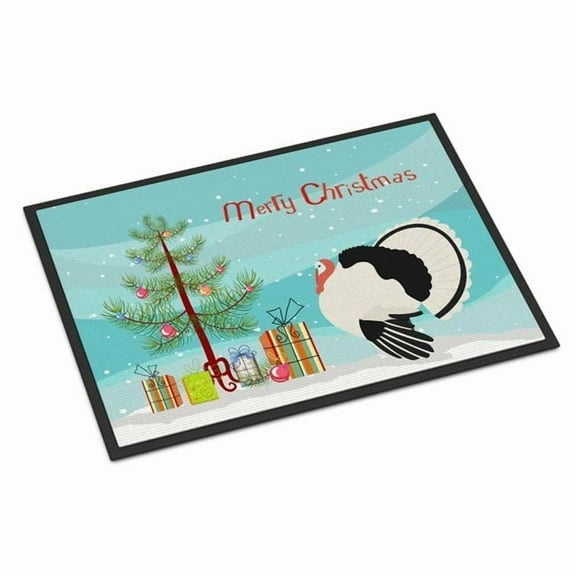 Caroline's Treasures BB9355MAT Royal Palm Turkey Christmas Door Mat, Indoor Rug or Outdoor Welcome Mat 18x27 Doormat ,