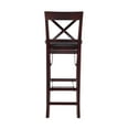 thumbnail image 3 of Linon Triena Full Back Folding Dining Chairs, 30" Seat Height, Espresso Finish with Brown Fabric, 3 of 16
