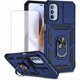 thumbnail image 1 of wonima11 for Motorola G31 Case, Moto G41 Case, XT21671 Case with Tempered Glass Screen Protector and Slide Camera Cover, Magnetic Ring Car Mount Holder Protective Cover for Motorola Moto G31 Blue, 1 of 1