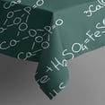 thumbnail image 5 of Math Equations Chemistry Reactions Green Pattern Square Tablecloth,Waterproof Square Table Cover,Wipeable Spillproof Washable Table Cover for Home Kitchen Party Decor 60"x60"(152x152cm), 5 of 6