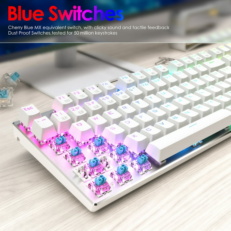 HUO JI E-Yooso Z-88 RGB Mechanical Gaming Keyboard, Programmable