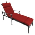 thumbnail image 4 of Jordan Manufacturing 74" x 22" Posh Saucy Red Crosshatch Rectangular Outdoor Chaise Lounge Cushion with Ties and Hanger Loop, 4 of 13