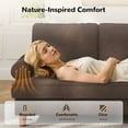 thumbnail image 6 of Patbrela 87" Sofa Couch, Comfy Extra Deep Seat 3 Seater Couch for Living Room with Soft Upholstered Round Arms, Free 2 Pillows, Brown, 6 of 10