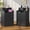Black, variant on Afuhokles Nightstand with Charging Station, Bedside Table with 4 Drawers,End Table with Hutch, Black