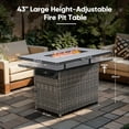 thumbnail image 5 of Gymojoy 2-Piece Patio Furniture Set with Fire Pit Table, All Weather Outdoor Sectional PE Rattan, Patio Conversation Sets with Cushions for Garden Lawn Balcony Porch Deck, 5 of 11