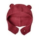 thumbnail image 2 of Lindo gorro de punto con orejas de oso, regalo de cumpleaños, gorro cálido resistente al viento, gorro de punto para senderismo Rojo, 2 of 10