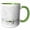 Green/White, variant on 3drose, Reindeer in White with Silver Bow and Holly Etched Look Can Not Be Felt to the Touch, 15oz Mug