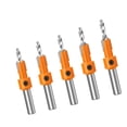 thumbnail image 4 of 5pcs Countersink Router Bit Set Woodworking Screw Extractor Step Metal taper hole drill Drill Metal Taper Hole Drill for Wood, 8mm, 4 of 9