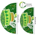 thumbnail image 3 of Coolnut St Patrick's Day Tree Skirt Home Decoration Large Round Lucky Clover Christmas Tree Skirt for Holiday Party Home Christmas Day Ornaments,47.2", 3 of 6