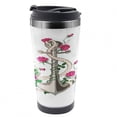 thumbnail image 1 of Rose Travel Mug, Romantic Sea Anchor Rope, Steel Thermal Cup, 16 oz, by Ambesonne, 1 of 2