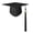 Black, variant on ibiyuan Preschool Graduation Cap Shiny Graduation Cap with Tassel, Unisex Headwear for Preschool Kindergarten High School and Adult Commencement