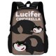 thumbnail image 1 of Mochila escolar con diseño de gato Lucifer para niño y niña, morral escolar con bolsa de almuerzo, bolsas de lápices, el mejor regalo, 1 of 5