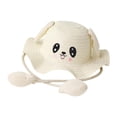 thumbnail image 3 of Bunblic Rabbit Chapeau de Paille à Grand Bord pour Écrans Solaires pour Festivals de Rue Femmes Blanc, 3 of 8