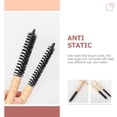 thumbnail image 2 of 2pcs Nylon Bristle Rolling Comb Wood Handle Hair Curly Brush Hair Styling Brush, 2 of 6