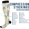 thumbnail image 4 of FREEAMG Lemon Compression Socks for Women Men, Circulation Knee High Stockings for Running Cycling Medical, 1Pair, 4 of 7