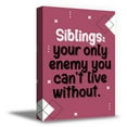 thumbnail image 1 of Awkward Styles Sarcasm Wall Art Funny Quote Canvas Siblings Your Only Enemy Wall Prints Marriga Gifts for Wife Ironic Wall Gift for Sister Home Decor with Sarcastic Quotes, 1 of 7