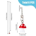 thumbnail image 2 of 6Pcs Ceiling Fan Pull Chain Extension 6 Styles Stainless Steel Ceiling Pull Chain Pendant Cute Mushroom Light Pull Chain Extender, 2 of 7
