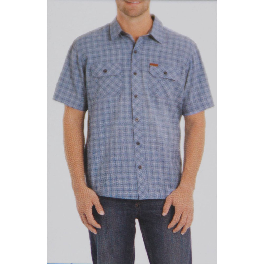 Orvis Orvis Men's Short Sleeve Tech Shirt,Blue Check Large NEW