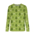thumbnail image 4 of Sweatshirt de Noël pour Femmes 2023 Mode Imprimé Manches Confortable Respirant Col Rond en Solde, 4 of 5