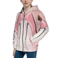 thumbnail image 2 of Naloa High Heel Shoes Butterfly Teenage Zipper Hoodie, Long Sleeve Zip Up Hoodies Casual Jackets Tops for 7-12 Years-Medium, 2 of 6