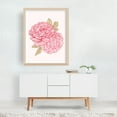 thumbnail image 2 of Peonies - Illustration Floral Flowers Botanical Line Art Nature Pastel Vintage Oak Framed Wall Art Print 6 x 8 inches, 2 of 3