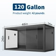 thumbnail image 4 of 120 gal Bearded Dragon Tank 4 ft x2 ft x2 ft Reptile Terrarium Enclosure with Sliding Glass Doors, Snake Enclosure Heavy Duty Top Screen Ventilation, Easy to Assemble Black, 4 of 8